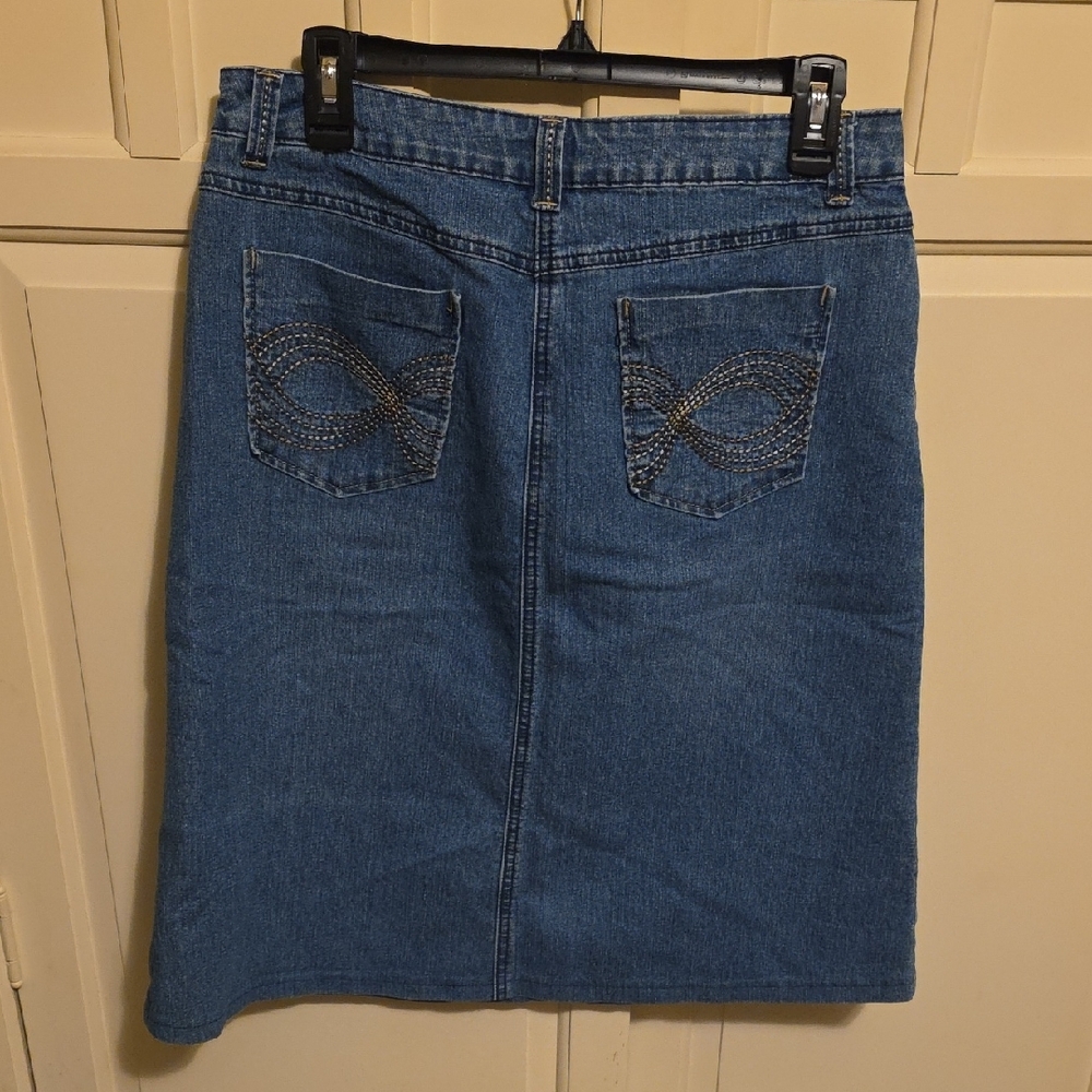 Cato Blue Denim Skirt [2/$15] - Picture 4 of 6